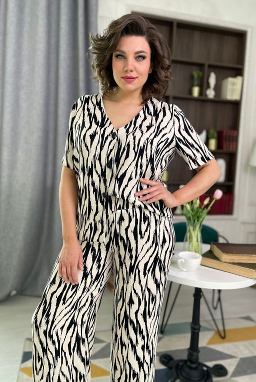 Костюм Rumoda 2127 белый+принт  фото 4