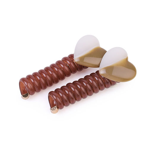 Заколка для волос "Сердечко на пружинке" (2 шт)