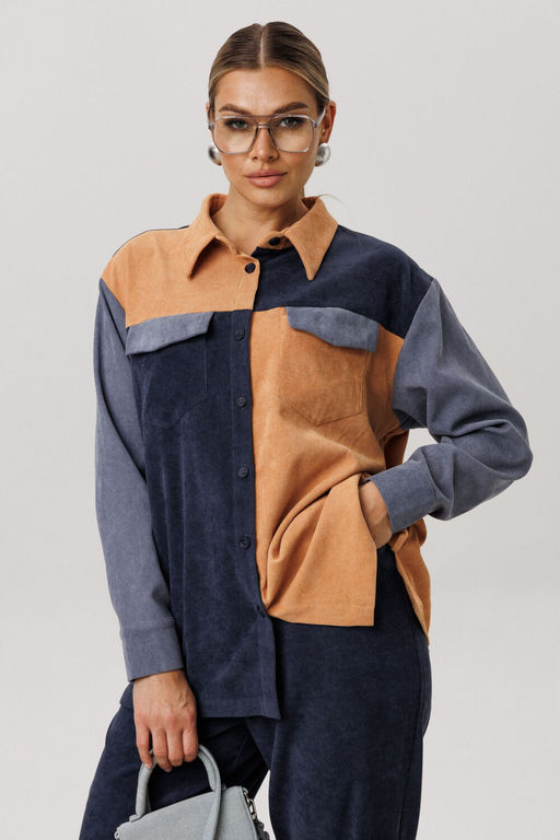 Рубашка ANELLI 1748 глубина ночи