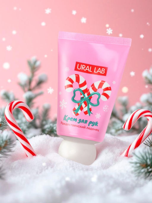 Цена за 3 шт. Крем для рук новогодний, 30 мл, с ароматом рождественского леденца, URAL LAB фото 8