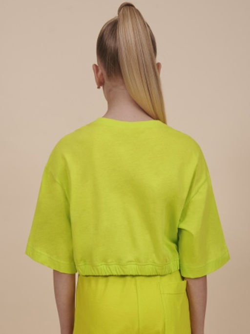 PELICAN, футболка-топ для девочек, Лаймовый фото 2