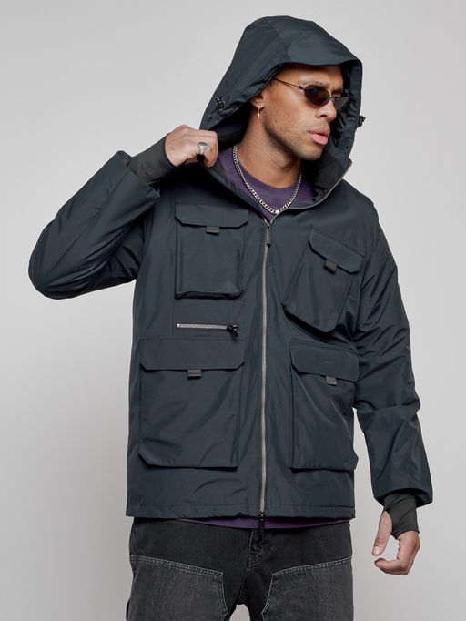 Куртка - жилетка трансформер 2 в 1 мужская зимняя темно-синего цвета 2409TS - Mtforce фото 7