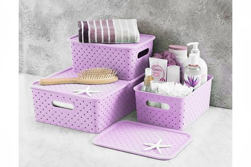 Корзинка 3 л 23,5*17,3*10,5 см Береста светло-лавандовая - Elan gallery фото 3