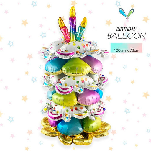 Воздушный шар фольгированный 42" «Пирамидка – цветы», под воздух