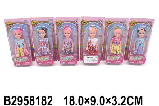 Кукла 12см (2958182) в ассорт., на блистере 18*9*3,2см