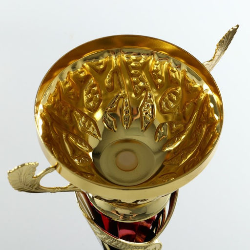 Кубок 155C, наградная фигура, золото, подставка пластик, 32 см