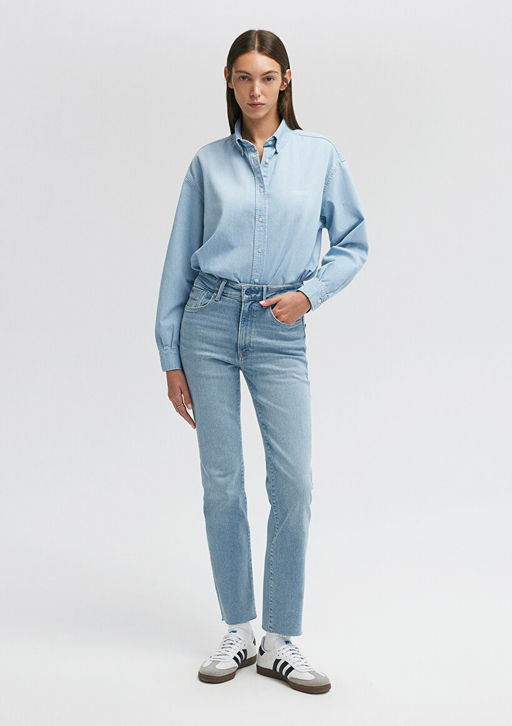 Viola Premium Blue Ac?k Mavi Jean Pantolon  фото 2