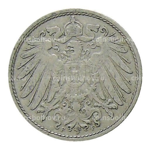 Монета 10 пфеннигов 1901 года F Германия