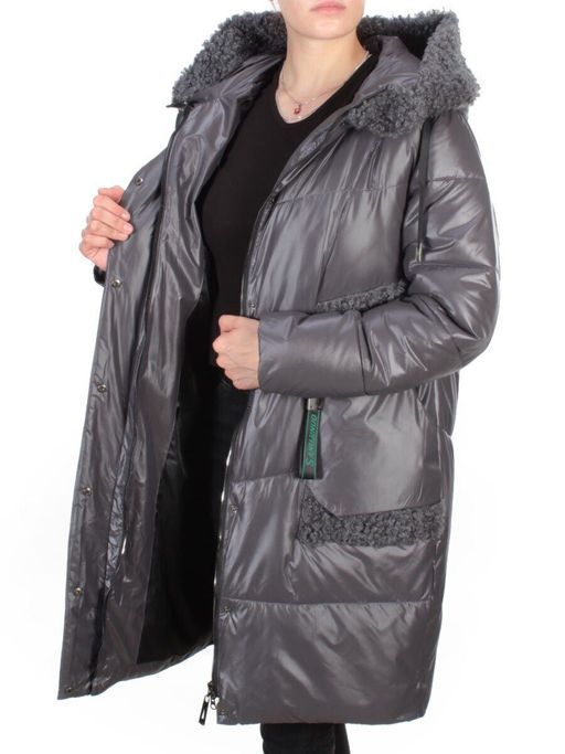 21-985 DARK GRAY Пальто зимнее женское AIKESDFRS (200 гр. холлофайбера) - Fashion фото 9