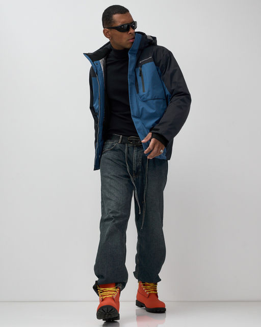 Горнолыжная куртка мужская зимняя синего цвета 7616S - Mtforce фото 16