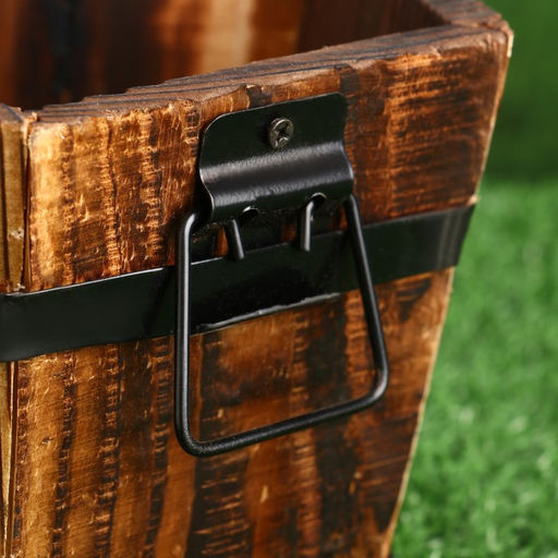 Набор кашпо для цветов «Шестиугольники», деревянный, 3 предмета