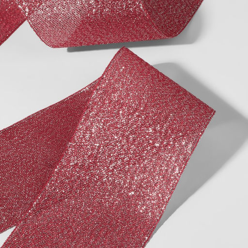 Лента парчовая, 50 мм, 23 1 м, цвет красный №039 - Арт узор фото 4