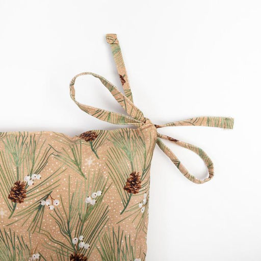 Подушка на стул новогодняя «Этель» Spruce branches, 42×42×7 см, 100% хлопок, саржа 190 г/м²