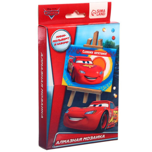 Алмазная мозаика с частичным заполнением для детей Тачки, 16?10.5 см - Disney фото 2