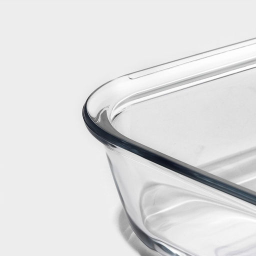 Форма для запекания Доляна Лазанья, 1.1 л, 21.518.55.5 см, квадратная, жаропрочное стекло, прозрачная  фото 4