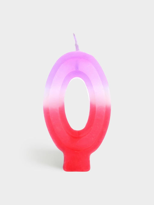 Цена за 10 шт. Свеча цифра для торта «0», 8×3.75×1 см