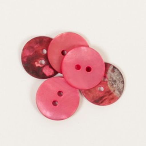 Пуговица Drops круглая (красный) 15mm 605