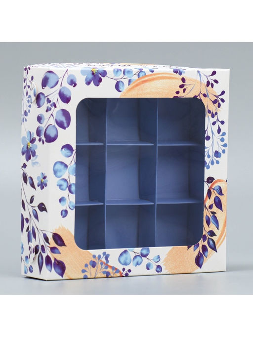 Цена за 5 шт. Коробка под 9 конфет Для тебя, 14.7 х 14.7 х 3.5 см - Дарите счастье фото 3