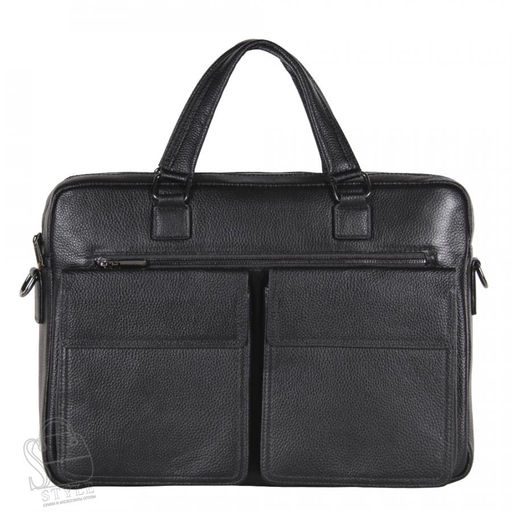 Портфель мужской кожаный 8212-8QH black Heanbag - S-style фото 3