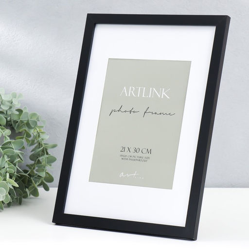 Фоторамка для фото 21×30 см Ellis, МДФ, с паспарту 15×20 см, чёрный