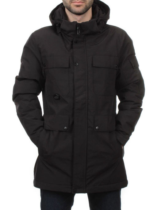 2185 BLACK Куртка мужская зимняя облегченная (130 гр. холлофайбер)