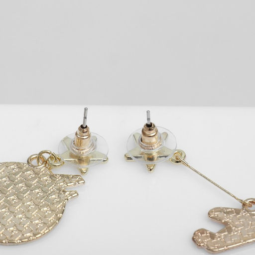 Серьги эмаль Вокруг света самолёт и земной шар, цветные в золоте - Queen fair фото 3