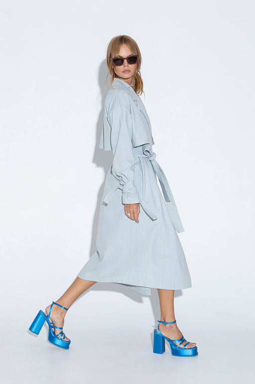 Плащ Pirs 4591 голубой  фото 4