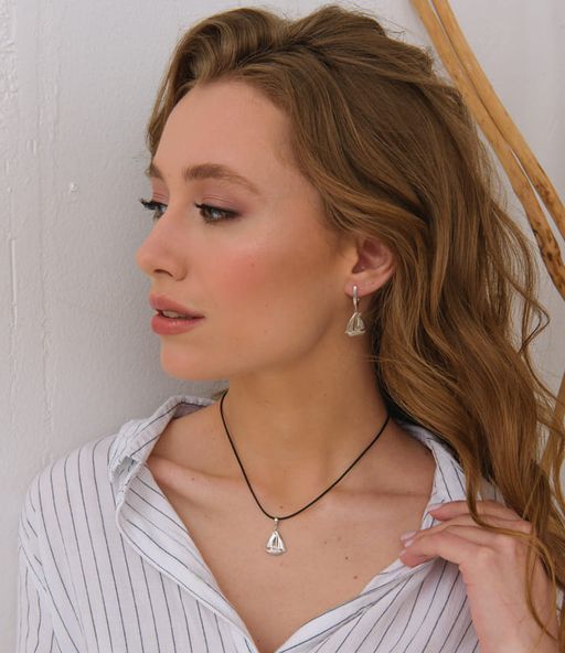 Подвеска с эмалью - Серебряные крылья фото 3