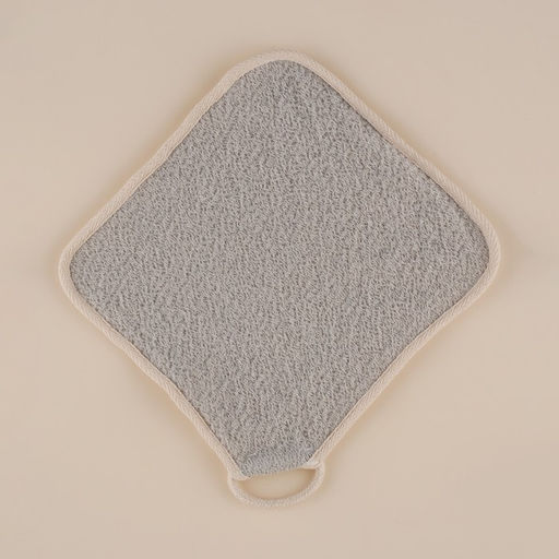 Мочалка массажная SL Home «Ортика», бамбуковое волокно, 21×20.5 см, бежевая