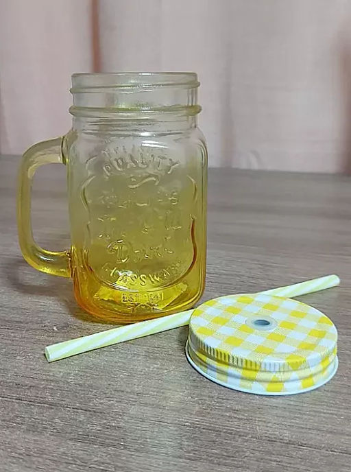 Кружка стекло, 450 мл, с крыш, с трубочкой, SDFG0114-2 (298248) - Daniks фото 8