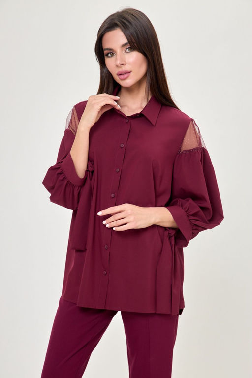 Блуза ANELLI 997 бордо  фото 4