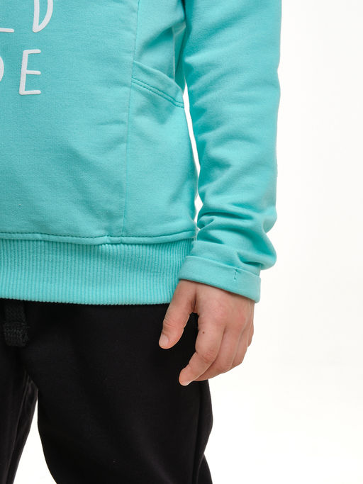 Костюм для девочки с брюками 2227 бирюзовый - Mini maxi фото 4