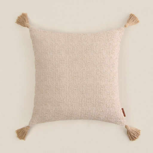 Наволочка декоративная с кисточками SL Home TASSEL, 45×45 см, коричневая