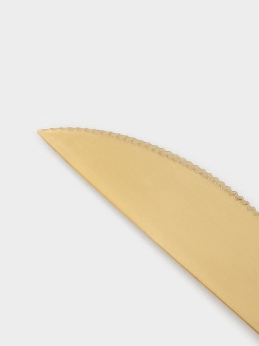 Столовые приборы Magistro Фолк, 4 предмета, нержавеющая сталь, золотистые  фото 4