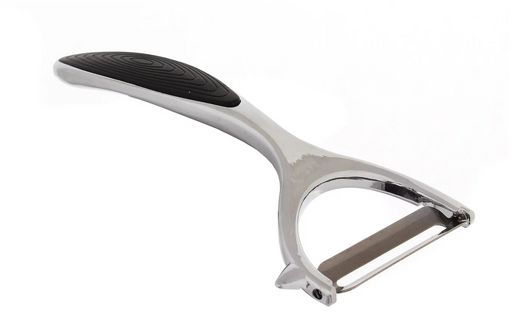 Овощечистка MODERNO с горизонтальным лезвием, прорезиненная ручка, Mallony арт.984043  фото 3