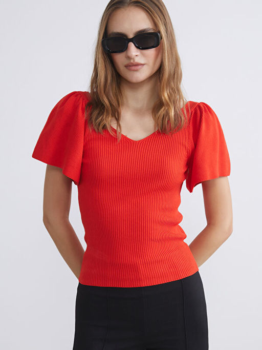 V Yaka Kad?n Triko Kazak