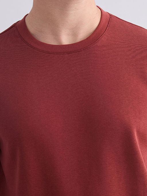 Bisiklet Yaka Erkek Kal?n Sweatshirt