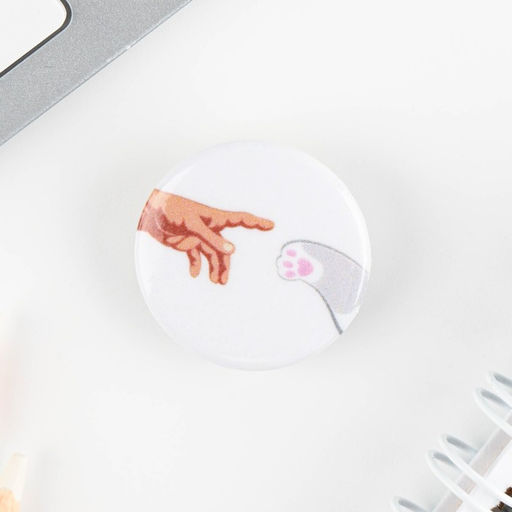 Цена за 10 шт. Значок металлический, закатной Смирись я девушка, 25 мм, МИКС