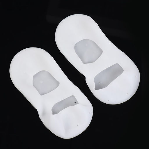 Носочки для педикюра, силиконовые, с лямкой, универсальный размер, 18×9 см, белые