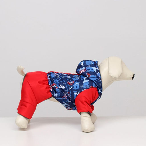Комбинезон зимний для животных Лыжник,XL (ДС 31-33, ОШ 30-32, ОГ 42-46 см), микс - Simaland фото 2