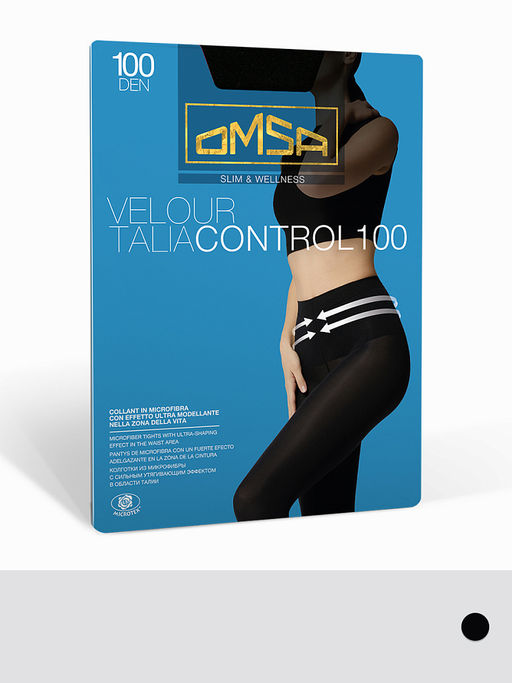 (Omsa) Velour Talia Control 100 (чз) nero  фото 2