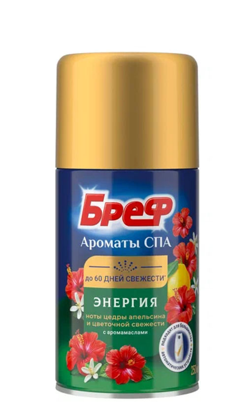 БРЕФ БРЕФ освежитель воздуха 250мл сух. распыление Ароматы СПА Энергия