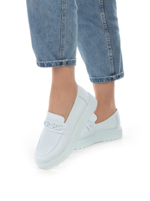 03-PDXL160-5 LT. BLUE Полуботинки женские (натуральная кожа) - Фабричный китай фото 2