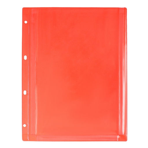 Файл-вкладыш А4.180 мкм, Calligrata TOP, ПВХ, с расширением, матовый, вертикальный, 5 штук, красный