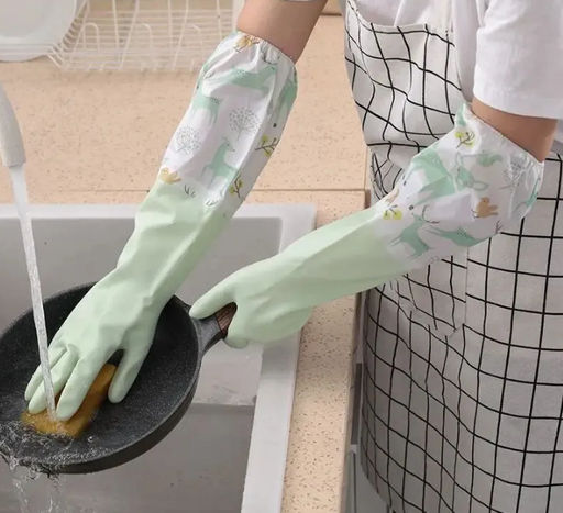 Перчатки для уборки с мягкой вставкой внутри, 45 см