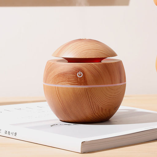 Увлажнитель воздуха HM-11, ультразвуковой 200 мл, подсветка, светлое дерево