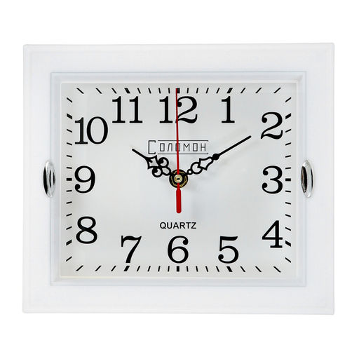 Часы настенные «Лаура», 22.5×19.5 см, плавный ход, белые