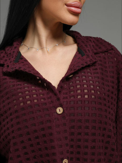 Стелла рубашка женская (шоколад) - Lovetex фото 27