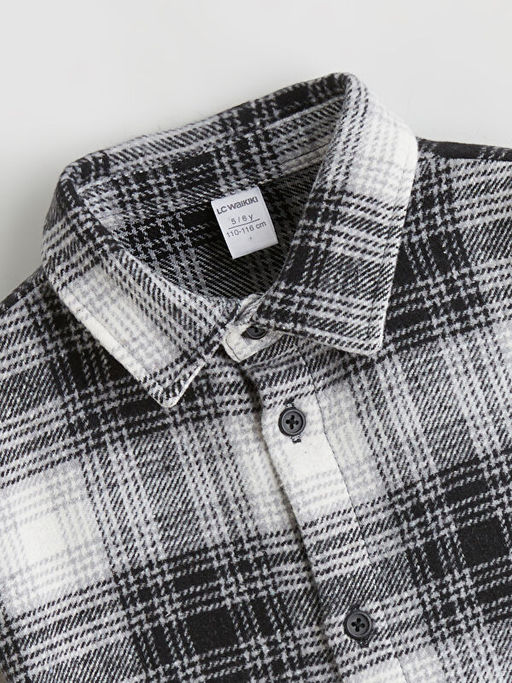 Uzun Kollu Ekose Erkek ?ocuk G?mlek