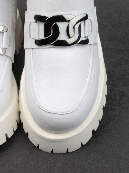 04-YPM5807B WHITE Ботинки зимние женские (натуральная кожа, натуральный мех) - Фабричный китай фото 9